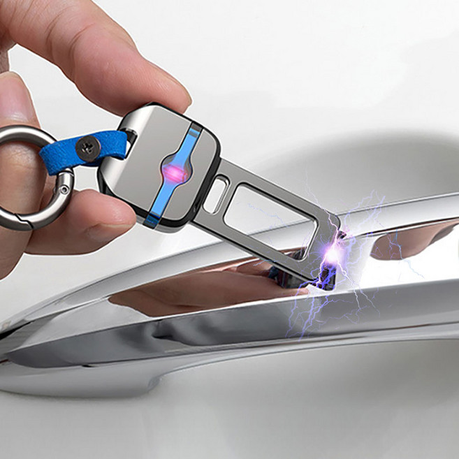 정전기방지 열쇠고리 차량용 안전벨트 락 잠금장치 연장 클립 홀더 버클꽂이 고정핀 정전기 키홀더, 1개, 정전기 방지 벨트 클립 블루