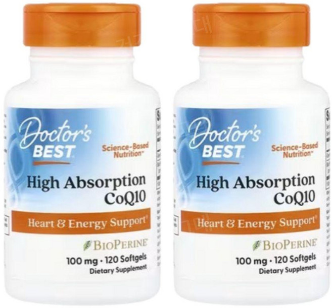 닥터베스트 코큐텐 코엔자임Q10 100mg 120소프트젤 2개 코큐10 유비퀴논 CoQ10, 120정