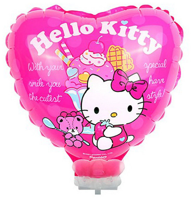 풍선나라 바람개비 캐릭터풍선, 키티(하트)