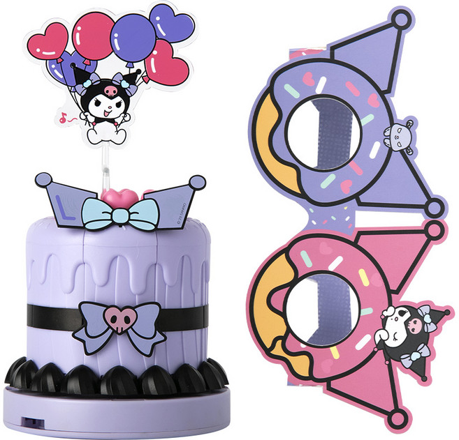 산리오 쿠로미 이츠초타임 파티 멜로디 용품 연꽃초 생일초 케이크토퍼, 1개