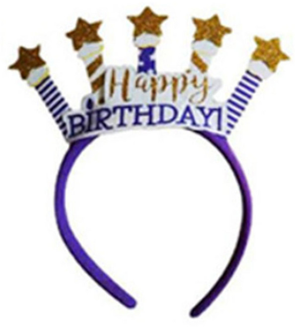미미파티 동물 머리띠 인생네컷 웃긴 소품 생일 파티 체육대회 놀이공원 인싸머리띠, 파티 머리띠-퍼플스타