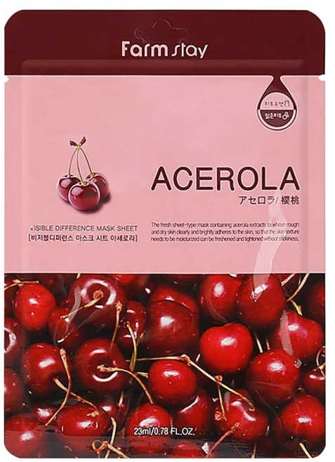 팜스테이 비저블 디퍼런스 마스크 시트 아세로라 10매, 10개 - 쿠팡