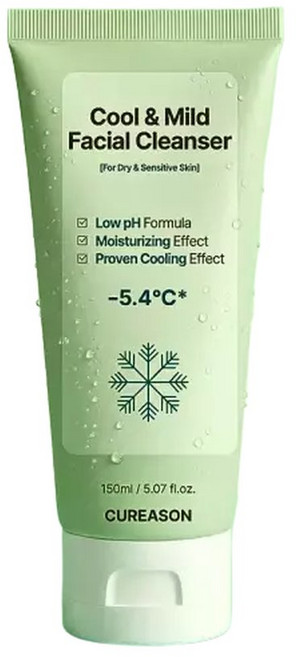 큐리즌 쿨앤마일드 약산성 판테놀 클렌징폼 건성 민감성 속당김케어 150ml, 1개