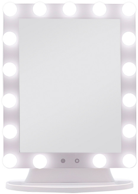 호후 LED조명 헐리우드 메이크업 미러 탁상용, 화이트