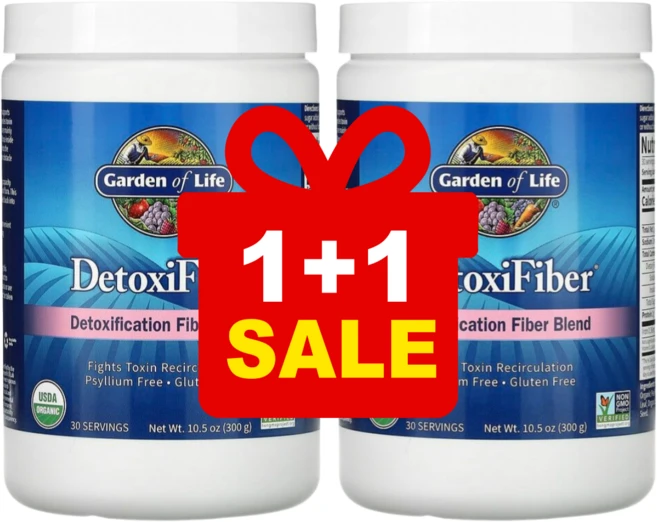 가든오브라이프 디톡시파이버 식이섬유 분말 Garden of Life Detoxifiber Powder, 2개, 300g - 쿠팡