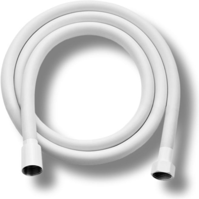 도이차 물때방지 간편설치 말랑이 샤워기 호스, 화이트, 1.5m
