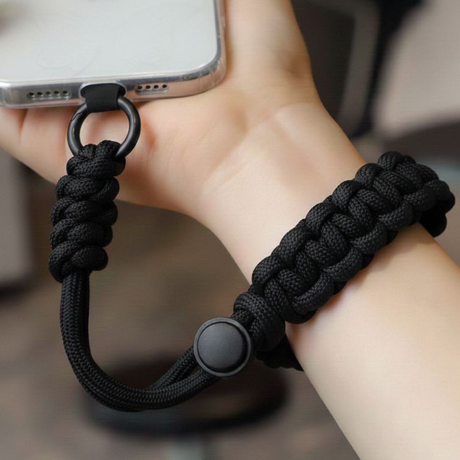 리젬톤 핸드폰 스마트폰 도난방지 손목 스트랩, 1개, 블랙