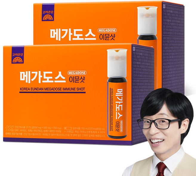 고려은단 메가도스 이뮨샷, 15회분, 750ml, 2개