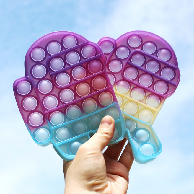 변색 푸시팝 푸쉬 팝잇 어몽어스 무한뽁뽁이 버블 장난감 모양 랜덤, 1개