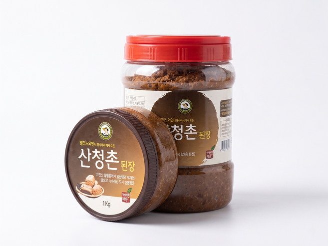 지리산 산청 촌 된장 2kg 국산 콩 재래식 저염 저당 숙성 시골 전통 집 구수한맛 된장, 1개