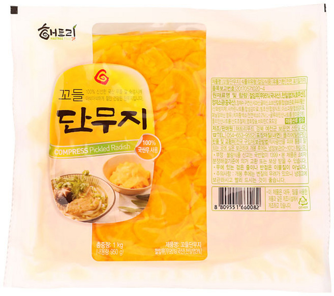 꼬들단무지 1KG해트리푸드, 1개, 1kg
