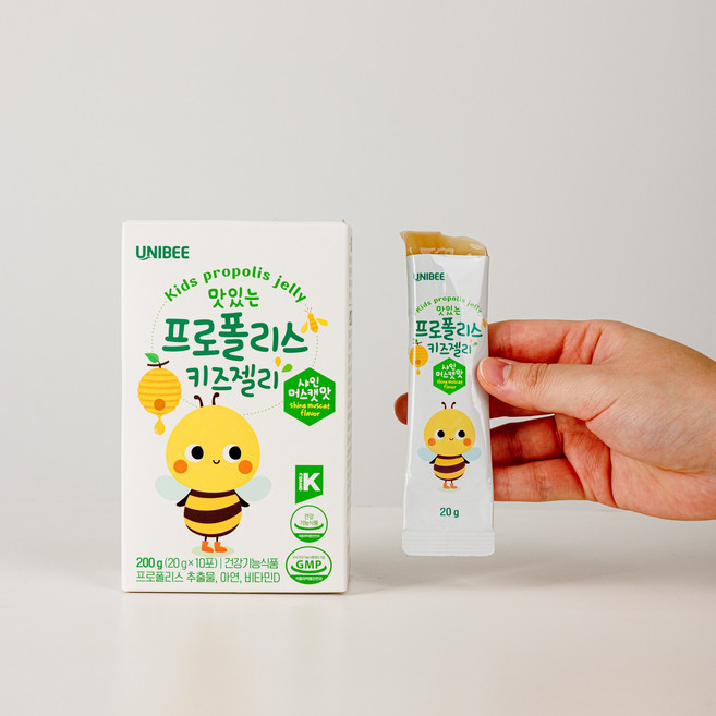 유니비이 맛있는 프로폴리스 키즈 젤리 면역 유아 어린이 영양제, 1박스, 10회분