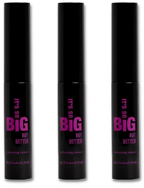마스카라 볼륨 래쉬세럼 엘리자베스 모트 블랙 볼륨감 있는 번짐 방지 마스카라잔혹함 없는 긴 섬유 모래시계 방수 뭉침 놀라운 속눈썹 래쉬 연장으로 안전 풀사이즈 8ml, 0.14 Fl Oz (Pack of 3), Black - 쿠팡