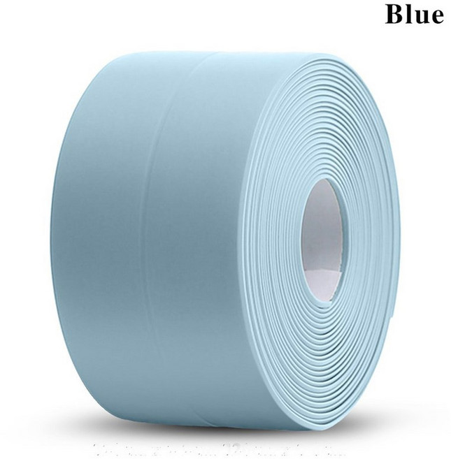 스티커 코크 싱크대 테이프 접착 스트립 방지 주방 씰링 방수 PVC 곰팡이 욕실 자체, 320cm X 2 2cm, blue tape, 1개