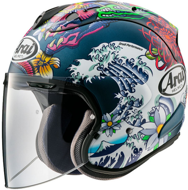 아라이 VZ-RAM Oriental Blue 무광 오리엔탈블루 오픈페이스 헬멧, M (57-58)