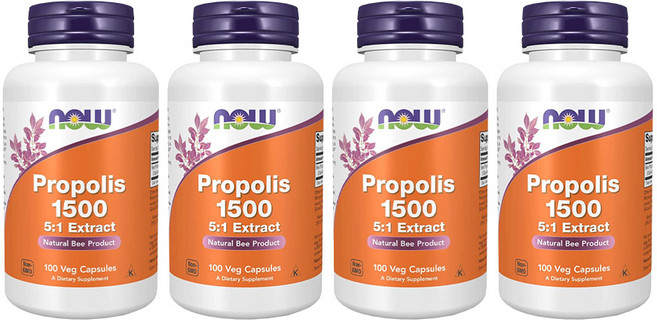 (해외) 나우 푸드 Now Foods 프로폴리스 1500 300mg 100정, 4개