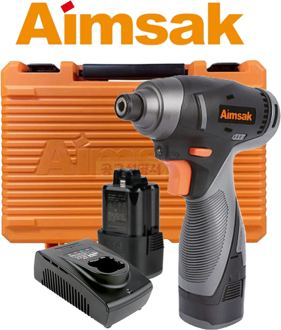 아임삭 임팩드릴 2팩세트 AI414M2 충전 드라이버 임팩트 가정용 임팩드라이버, 본품 + 배터리2개이상, 1개
