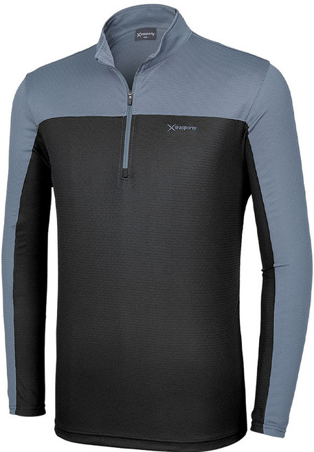 [이지바이] 남성 긴팔 집업티_온더락 엠보싱 원단 긴팔 집업 티셔츠