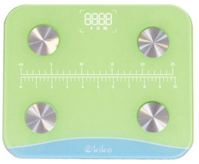 키코 블루투스 스마트 체중계 13가지 체성분 분석 남녀노소 사용 발사이즈 측정 가능, 1개