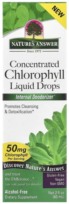 네이처스 앤서 농축 클로로필 리퀴드 드롭 Nature's Answer Concentrated Chlorophyll Liquid Drops 60ml, 1개 - 쿠팡
