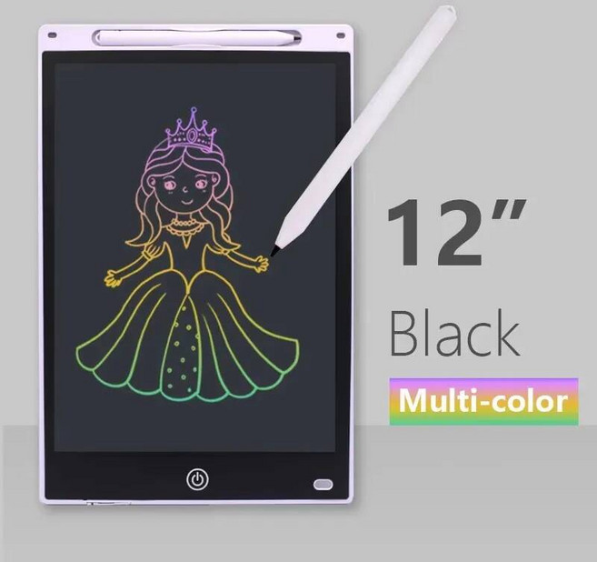 12인치 85 LCD 드로잉 태블릿 휴대용 컬러 전자 그래픽 보드 16레벨 압력 필기 학습 패드 아트 도구 선물 211498, 12Inch White