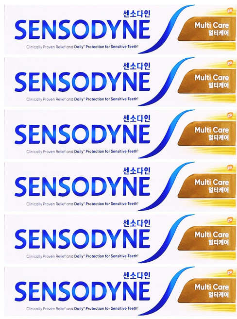센소다인 멀티케어 시린이개선 치약, 100g, 6개