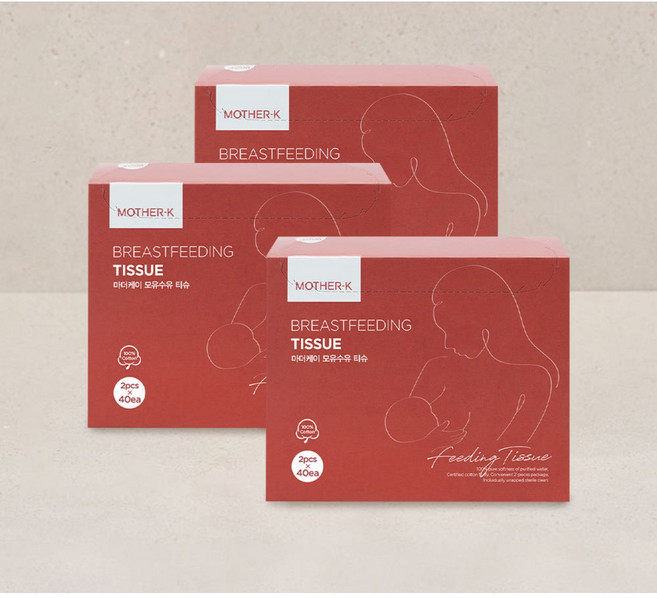 마더케이 모유수유 티슈 40매X3팩(총120매)