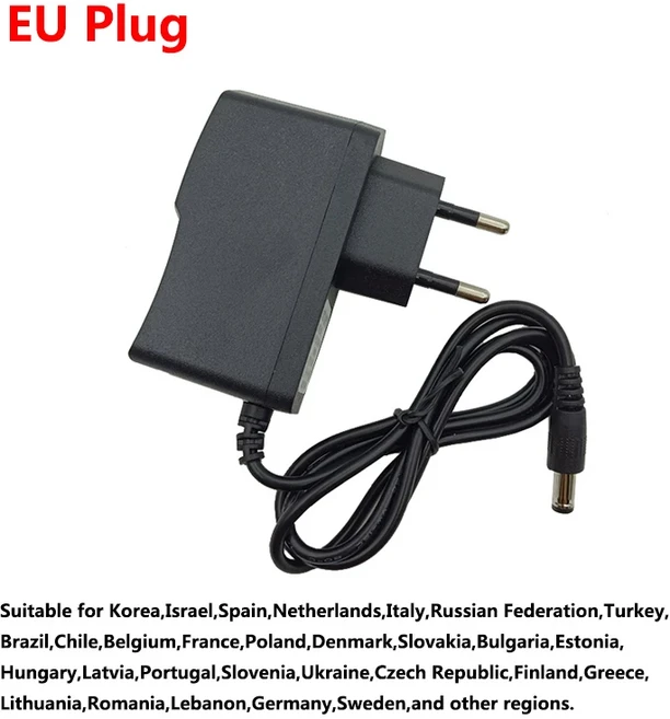 6.5v 전원 공급 장치 AU EU 미국 플러그 0.5A 1A 볼트 호환 어댑터 500mA 1000mA ac dc 소스 변압기 5.5x2, 02 6.5V 1A, 04 EU plug