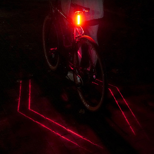 자전거 LED 레이저 후미등 ACEPEED 브레이크 감지 라이트 미등 방수 C66, 블랙 (LED 레이저 후미등 브레이크), 1개