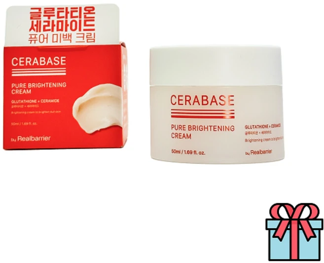 바이 리얼베리어 세라베이스 퓨어 브라이트닝 크림 글루타치온미백 + 사은품(랜덤), 1개, 50ml - 쿠팡