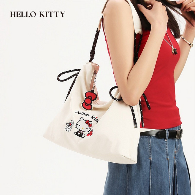 Sorpci 산리오 헬로키티 대용량 여행 외출 숄더백 캐릭터에코백