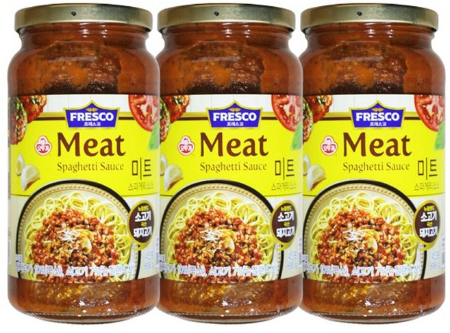 오뚜기 프레스코 미트 스파게티 소스 600g 3개 파스타