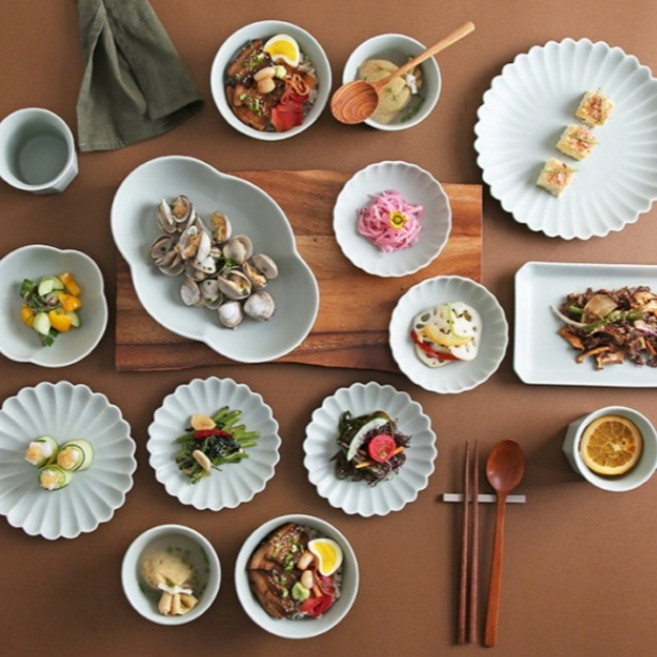 시라쿠스 네이처 2인그릇세트 홈세트 15P, 네이처 화이트&그레이, 1개