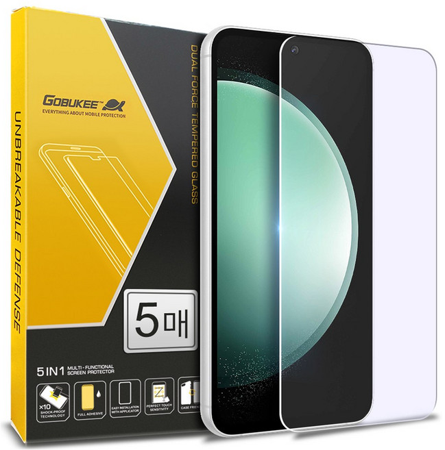 고부기 투명 강화유리 휴대폰 액정보호필름 5p 세트, 1세트