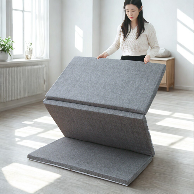 국산 친환경공법 LM솜 단단한 접이식 3단 매트 매트리스 꿀잠 토퍼 바닥