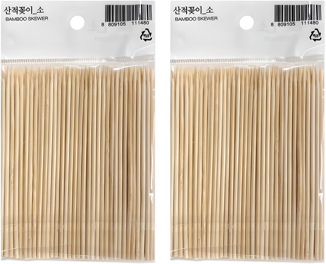 영수산업카멜 대나무 산적꼬지 소 12cm, 2개, 100개입