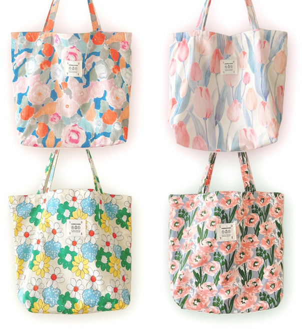 오릴리 로맨틱 플라워 꽃무늬 에코백 6종