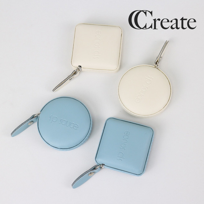 【CC家居】迷你皮革捲尺1.5m 隨身皮尺 精準測量 居家外出必備, 1個, 圓形,米白