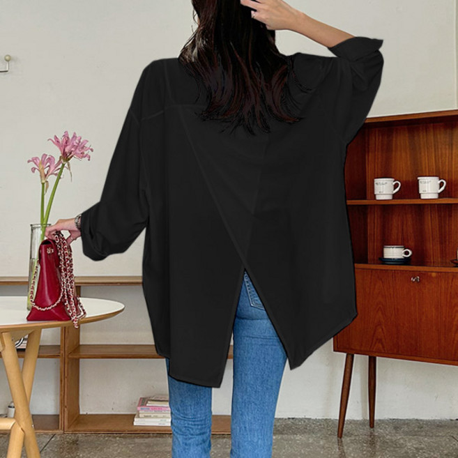 마이쏭 샤밍뒷트임루즈핏롱셔츠 여성용 빅사이즈 여리여리