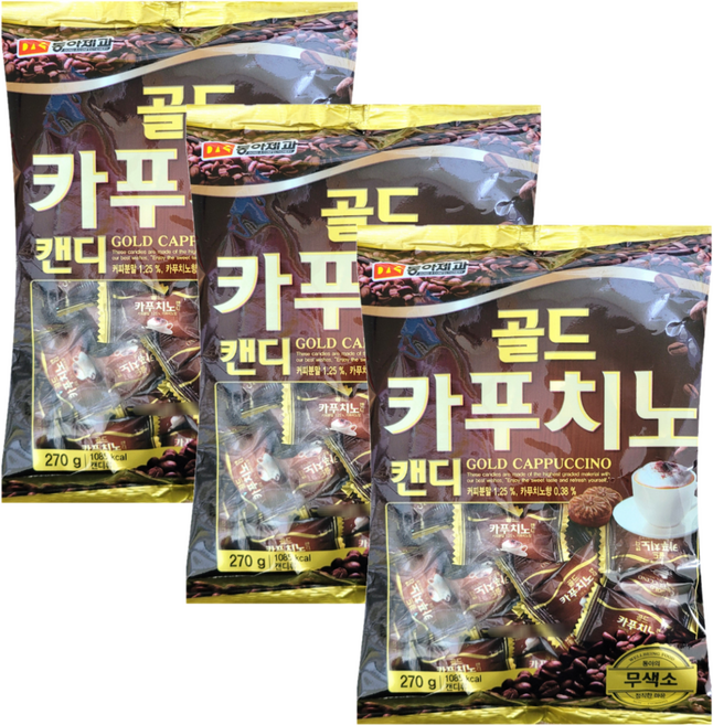 동아제과 골드 카푸치노캔디, 3개, 270g