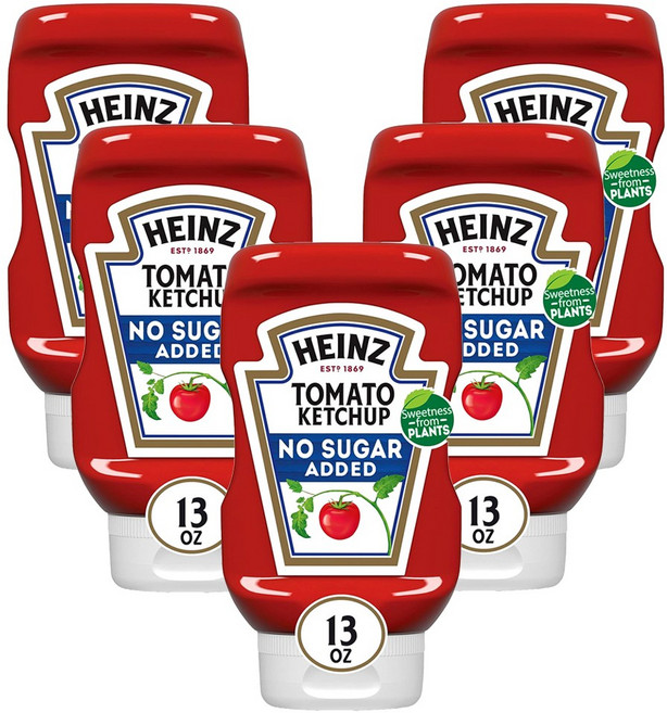 Heinz 하인즈 노슈가 케찹 369g, 5개