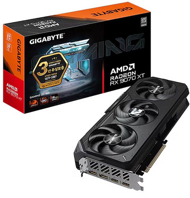 GIGABYTE 라데온 RX 9070 XT GAMING OC D6 16GB 제이씨현 그래픽카드, RX9070XT GAMING OC D6 16G 제이씨현