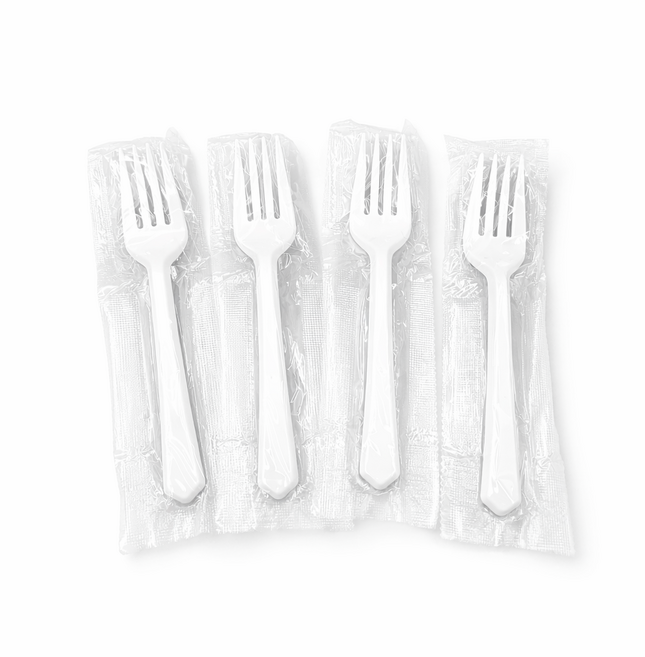 일회용 포크 샐러드 15.5cm 흰색 개별포장 2000개입, 1개, 2000개