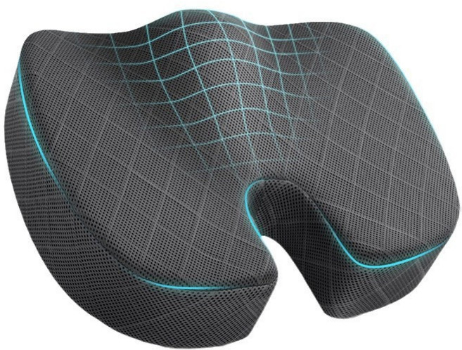호밍사이 자세교정방석 꼬리뼈방석여자 남성용 사무용 인체공학 의자 매트리스 엉덩이안아픈방석 치질 방석, 회색