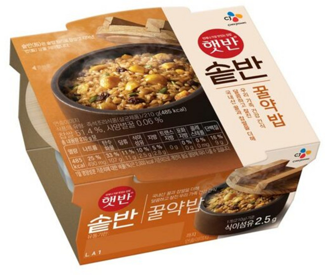햇반 솥반 꿀약밥, 210g, 14개