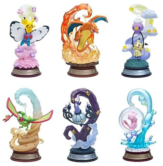 리멘트 포켓몬스터 SWING VIGNETTE Collection BOX 상품 전6종 6개입 식완 껌, 1개