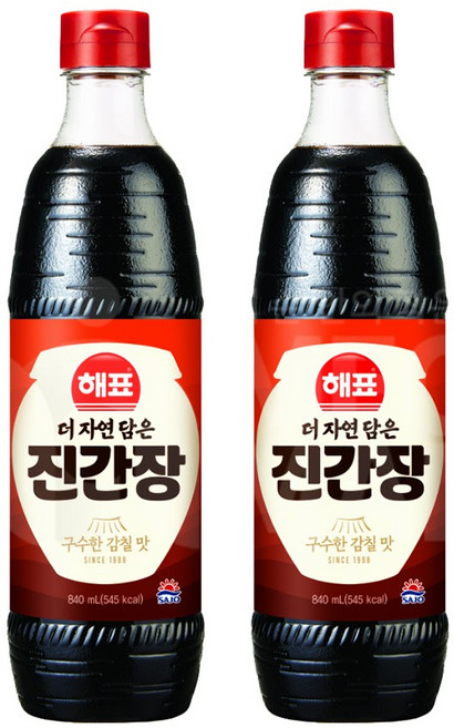 사조해표 더 자연 담은 진간장, 840ml, 2개