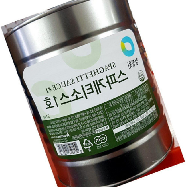 식당용 파스타양념 대상 스파게티소스 3.1Kg 통조림, 1개