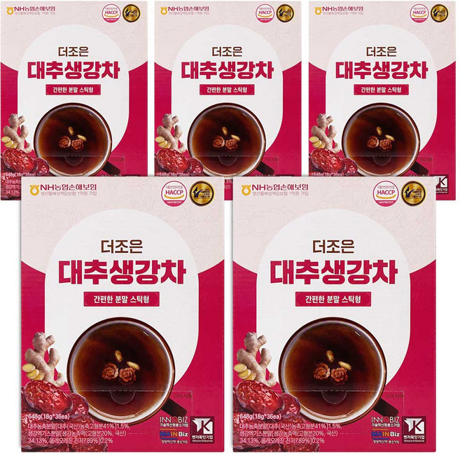 더조은 대추생강차 분말 스틱 전통차, 5개, 1개입, 648g