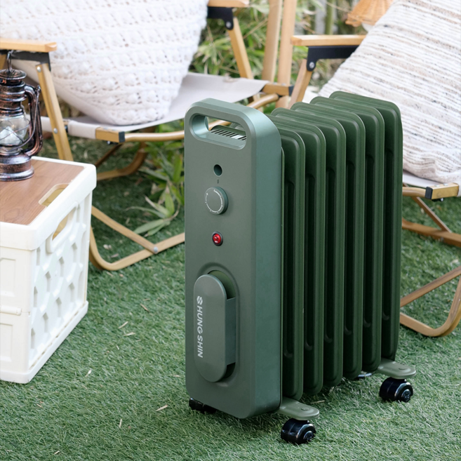 흥신 오르씨 캠핑난로 7핀 900W 캠핑 라디에이터 간절기캠핑난방용품